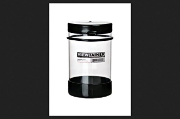 Picture of ARQ ENTERPRISES INC CCRT362506 Viewtainer 4 in. L x 4 in. W x 6 in. H Tethered Top Container Plastic Black (PK-6-EA)