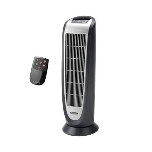 Picture of Lasko 5160 Lasko Portable Electric 1500 Watt Room Oscillating Ceramic Tower Space Heater with Remote, Adjustable Thermostat, Digital Controls, and Timer, Black (EA)