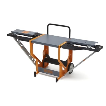 Picture of Bora PM-8000 Bora Portamate Miter Saw Stand Work Station 400 Lbs Max Weight Portable Rolling Table Saw Stand Workbench with Folding Wing Extensions Miter Saw Stands PM-8000 (EA)