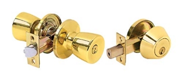 Picture of Tell Manufacturing RL100821 Tell Bright Brass Steel Deadbolt and Entry Door Knob ANSI Grade 3 1-3/4 in. (EA)