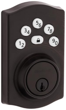 Picture of Kwikset 992400-003 Kwikset 9240TRL-11P Traditional Powerbolt Electronic SmartCode Deadbolt with RCAL Latch and RCS Strike Venetian Bronze Finish (EA)