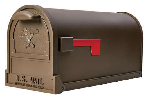 Picture of GIBRALTAR MAILBOXES AR15T0AM Gibraltar Arlington Large Capacity Galvanized Steel Bronze, Post-Mount Mailbox, AR15T000 (EA)