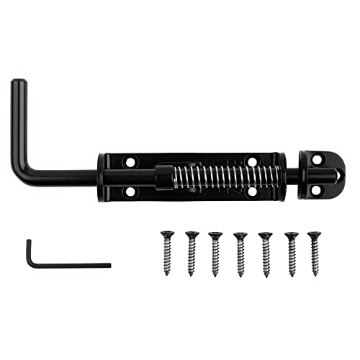 Picture of National/Spectrum Brands N109-214 National Hardware N109-214 V1142 Spring Loaded Heavy Duty Sliding Bolt, Black (EA)