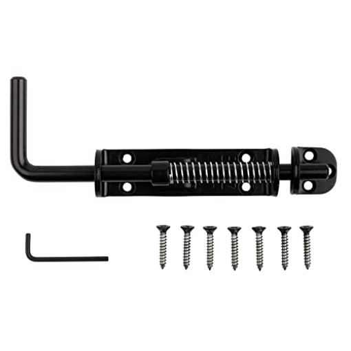 Picture of National/Spectrum Brands N109-214 National Hardware N109-214 V1142 Spring Loaded Heavy Duty Sliding Bolt, Black (EA)