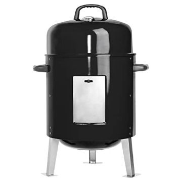 Picture of Mastercool MB25060616 Bullet Portable Charcoal Smoker, Black, 395 sq. in. (EA)