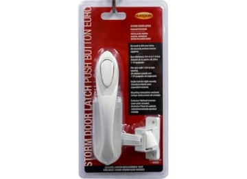 Picture of LARSON MANUFACTURING CO CH2000301 Larson Certified Push Button White Euro Latch, Storm Door Handle Replacement for Metal, Wood, or Vinyl Doors (EA)