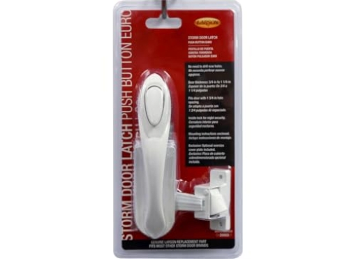Picture of LARSON MANUFACTURING CO CH2000301 Larson Certified Push Button White Euro Latch, Storm Door Handle Replacement for Metal, Wood, or Vinyl Doors (EA)