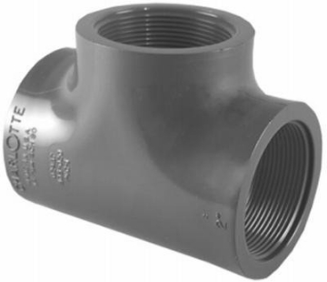 Picture of CHARLOTTE PIPE PVC 08402 1400 Pipe Tee Fpt X Fpt 1" Gray Schedule 80 Pvc (EA)