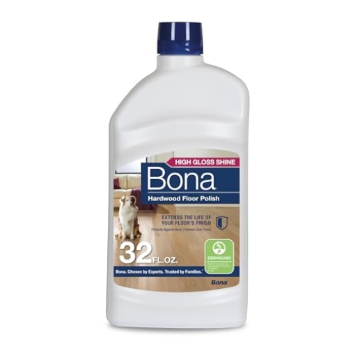 Picture of BONAKEMI USA INC WP510051002 Bona Hardwood Floor Polish - 32 fl oz - High Gloss Shine - Polish for Wood Floors - Protects and Renews Dull Flooring - Covers 500 sq ft (EA)