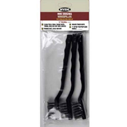 Picture of HYDE TOOLS INC 46650 Hyde Tools 46650 Mini Brush with Stainless Steel Bristle, 3-Pack (EA)
