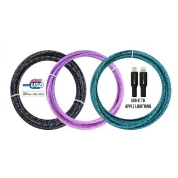 Picture of Boss Products Usa Llc GP-XL-BRDC-L ARIES MFG GP-XL-BRDC-L 10' USB-C Braided Cable - Quantity 1 (PK-12-EA)