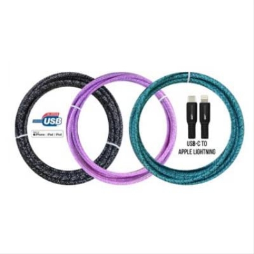 Picture of Boss Products Usa Llc GP-XL-BRDC-L ARIES MFG GP-XL-BRDC-L 10' USB-C Braided Cable - Quantity 1 (PK-12-EA)