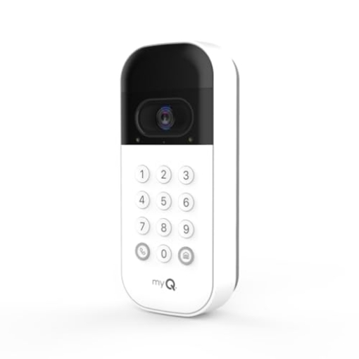 Picture of THE CHAMBERLAIN GROUP INC VKP1-MYQ myQ Smart Garage Door Video Keypad with Wide-Angle Camera,Customizable PIN Codes,and Smartphone Control–Take Charge of Your Garage Access Works with Chamberlain, LiftMaster and Craftsman openers,White (EA)
