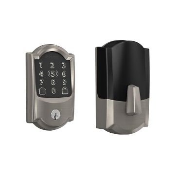 Picture of Ingersoll Rand BE499WBVCAM619 Schlage BE499WB CAM 619 Encode Plus WiFi Deadbolt Smart Lock, Keyless Entry Touchscreen Door Lock with Camelot Trim, Satin Nickel (EA)