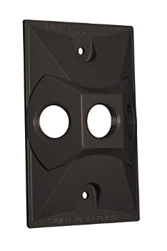 Picture of SIGMA ENGINEERED SOLUTIONS 14373BR Sigma Electric, Bronze Count (Pack of 1) Sigma Engineered Solutions, 14373BR 1/2-Inch 3 Hole 1-Gang Lamp Holder Cover (EA)