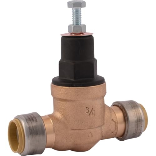 Picture of Cash Acme 23808-0045 Cash Acme EB45 SharkBite Pressure Regulating Valve, Direct, 3/4 Inch Push to Connect, Poly Top, 45 PSI, 23808-0045 (EA)