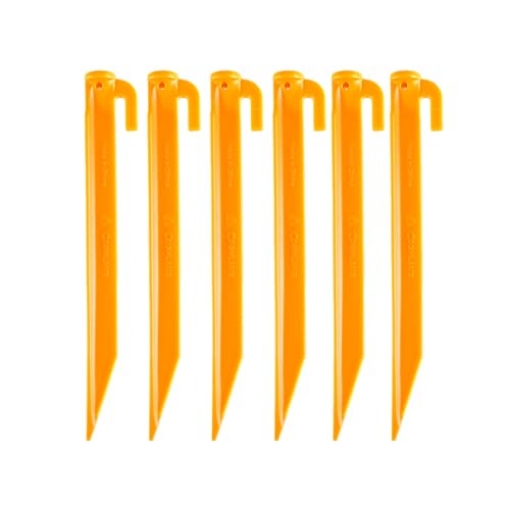 Picture of COGHLAN S LTD 2482 Coghlan's 9-Inch Recycled Plastic Tent Pegs - Durable Ground Stakes for Secure Camping, Backpacking, Outdoor Equipment - Essential Camping Gear Accessories, Lightweight & Eco-Friendly, Pack of 6 (EA)