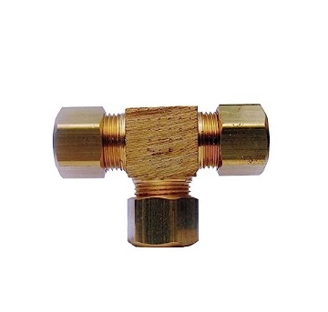 Picture of ACE TRADING - ZW 6JC126310701018 Homeplus+ 6jc126310701018 Compression Tee, Yellow Brass (PK-5-EA)