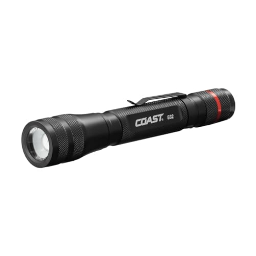 Picture of Coast Cutlery Co 20484 Coast G32 465 Lumen Flashlight with Pure Beam, Twist Focus and Bulls-Eye Spot Beam, Black (EA)
