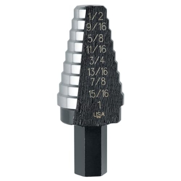 Picture of Irwin Unibit 10220 Irwin Tools Unibit #20 9/16-Inch to 1-Inch Step-Drill Bit, 1/2-Inch Shank (10220) (EA)