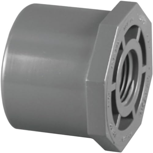 Picture of CHARLOTTE PIPE PVC081081600 Charlotte Pipe Schedule 80 3/4 in. Spigot x 1/2 in. Dia. FPT PVC Reducing Bushing (EA)
