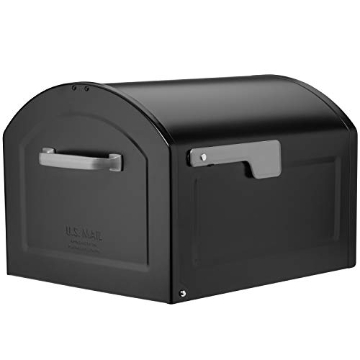 Picture of ARCHITECTURAL MAILBOXES 950020B-10 Architectural Mailboxes 950020B-10 Centennial Postmount Mailbox, XL, Black (EA)