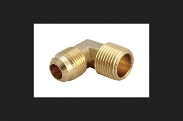Picture of JMF COMPANY 4351854 JMF 1/4 in. Dia. x 1/8 in. Dia. Flare To MPT Yellow Brass Elbow (PK-5-EA)