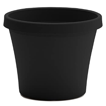 Picture of Bloem, Lcc. TR2000 Bloem Terra 20" Diameter Round Black Resin Planter Pot with Pre-Drilled Drainage Holes for Indoor and Outdoor Gardening (EA)