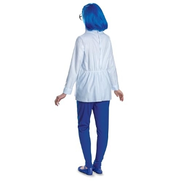 Picture of Disguise DG166199E Disguise Inside Out Sadness Costume, Official Deluxe Inside Out Halloween Costume and Wig, Adult Size (12-14) (EA)