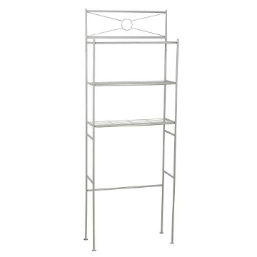 Picture of Zenna Home 2623NN Zenna Home Metal Over-the-Toilet Bathroom Spacesaver, Satin Nickel 10.25D x 23.25W x 64.7H in (EA)