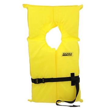 Picture of ATTWOOD MARI 86080 SEACHOICE 86080 Type II Personal Life Vest Foam Flotation Device, Yellow, Adult XL (EA)