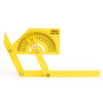 Picture of General Tools Mfg Co In 29 General Tools 29 Plastic Protractor and Angle Finder, Outside, Inside, Sloped Angles, 0° to 180° , Yellow (EA)