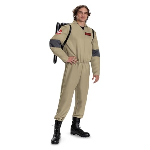 Picture of Disguise DG164289SM Disguise Ghostbusters Adult Costume, Offiical Ghostbusters Frozen Empire Halloween Costume Jumpsuit, Size S/M (EA)