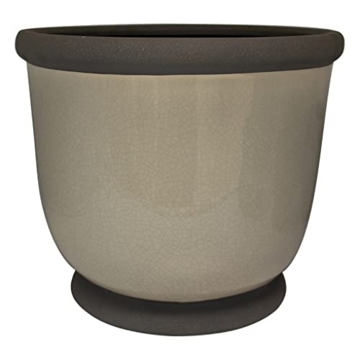 Picture of TRENDSPOT INC CR10512-12D TRENDSPOT 7008871 12 in. Bellville Ceramic Pedestal Planter44; Gray (EA)