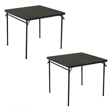 Picture of Cosco Industries, Inc 14-619-BLK2 Cosco Square Folding Table 34" Black Steel, Steel Frame, Vinyl (PK-2-EA)