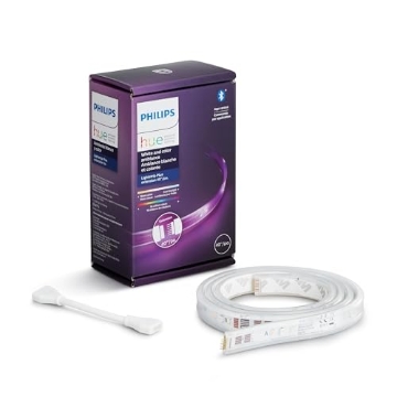 Picture of Philips Monitors 555326 Philips Hue Indoor 3-Foot Smart LED Light Strip Plus Extension - Color-Changing Single-Color Effect - Requires Base Kit - Control with Hue App - Works with Alexa, Google Assistant and Apple HomeKit (EA)