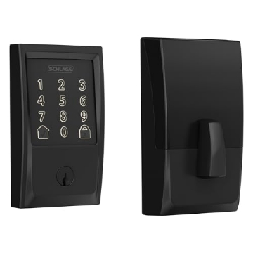Picture of Ingersoll Rand BE489WBVCEN622 Schlage Encode Smart WiFi Deadbolt Lock for Front Door - Keyless Entry with App or Touchscreen - Works with Alexa, Hey Google, & Airbnb - Create Codes for Guests - Matte Black (EA)