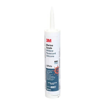 Picture of 3M 08027 3M Marine Grade Silicone Sealant, 08027, For Boats and RVs, Above the Waterline Interior/Exterior Sealing, White, 10.3 fl oz Cartridge (EA)