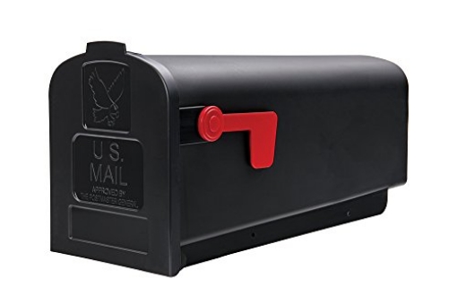 Picture of GIBRALTAR MAILBOXES PL10B0AM Gibraltar Mailboxes Parsons Medium Capacity Rust-Proof Plastic Black, Post-Mount Mailbox, PL10B0201 (EA)
