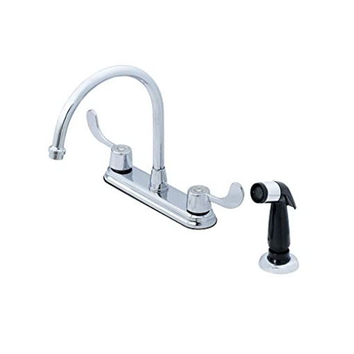 Picture of HOMEWERKS 822N-A6501 Oakbrook Homewerks Kitchen Faucet Chrome 2 Handle with Side Sprayer (EA)