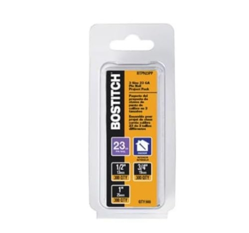 Picture of STANBOSTIT BTPN23PP BOSTITCH 23 Gauge PIN Nail Project Pack 900 (EA)