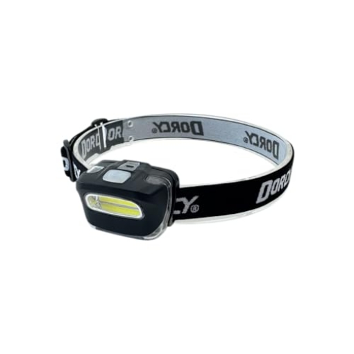 Picture of Dorcy 41-2095 Dorcy 8-LED Adjustable LED Headlight Flashlight with Blinking Red Light Setting and Push Button Switch, Black (41-2095) (EA)