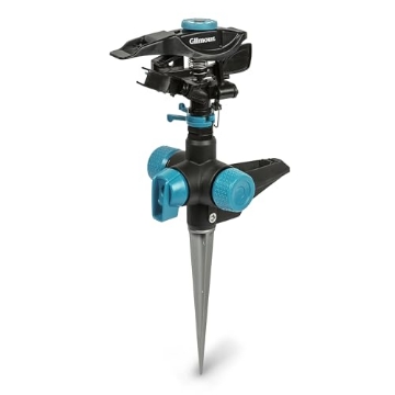 Picture of Gilmour 821933-1011 Gilmour Heavy Duty Circular Water Sprinkler with Spike Base, Rotating Sprinkler Head with Adjustable Spray Pattern, Lawn Sprinkler for 5800 Sq Ft Coverage (EA)