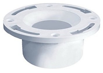 Picture of IPS 86149 IPS 3" Inside PVC Closet Flange, Fits 3" Schedule 40 DWV PVC Pipe, Polyvinyl Chloride (PVC) Material, Coarse Thread, 1 Pound, Made in USA (EA)