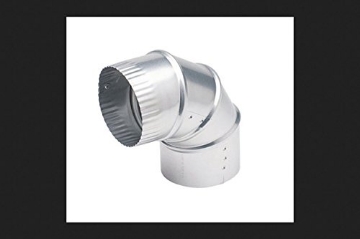 Picture of DEFLECTO DE904 Deflect-O Jordan 4 in. L x 4 in. Dia. Silver/White Aluminum Elbow (PK-12-EA)