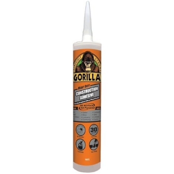 Picture of GORILLA 8010003 12 Pack Gorilla 8010003 Gorilla Heavy Duty Construction Adhesive - 9 oz Cartridge (PK-12-EA)