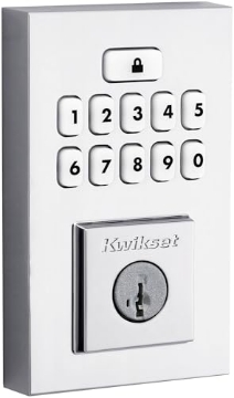 Picture of Kwikset 992600-005 Kwikset 9260CNT-26S Contemporary SmartCode Keypad Electronic Deadbolt SmartKey Bright Chrome Finish (PK-2-EA)