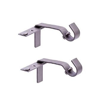 Picture of Kenney Manufacturing Company KN76011 Kenney Fast Fit 5/8" No Measure Curtain Rod Brackets, Pewter (EA)