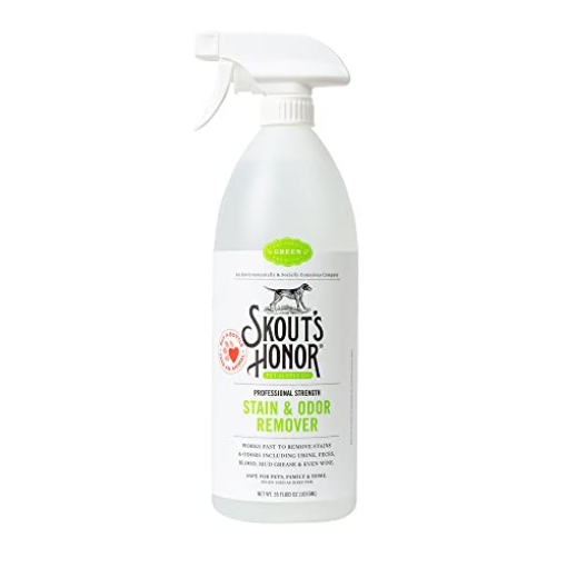Picture of BROX LLC SH16SO35 SKOUT'S HONOR Pet Stain and Odor Remover - Powerful Cleaner for Dog Urine, sweat, and other messes, Destroys and Removes Odor and Stain Molecules, Eco-Friendly Formula for Carpets and Home, 35oz (EA)