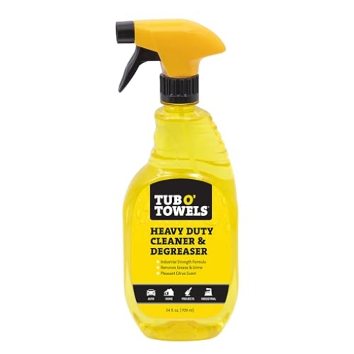 Picture of FEDPRO INC TW24-SPR Tub O' Towels Heavy Duty Cleaner and Degreaser Spray Helps in Removing Oil Tar Paint Dirt Caulk Grease Grime Gunk Epoxies, Industrial Strength, Home & Auto, Made In USA, Citrus Scent, 24oz (EA)